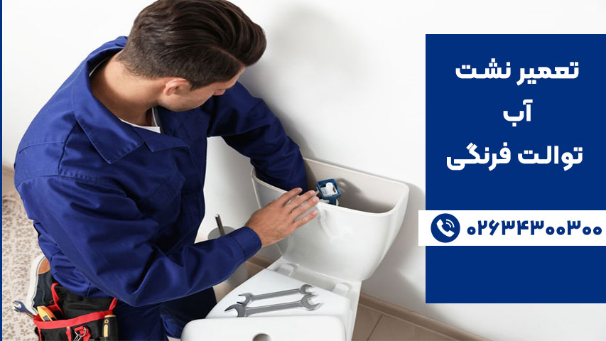 تعمیر نشت آب توالت فرنگی
